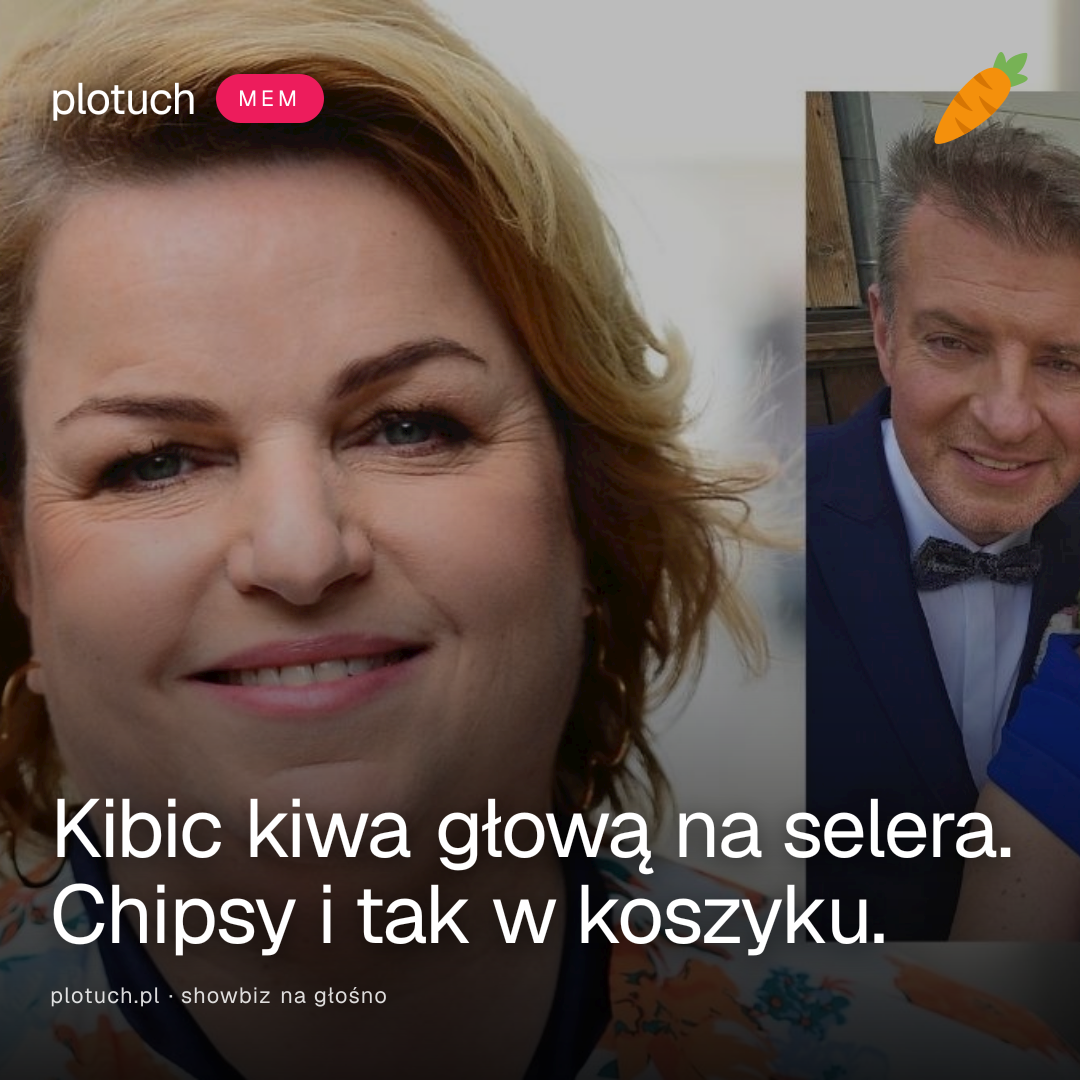 Kibic kiwa głową na selera. Chipsy i tak w koszyku.